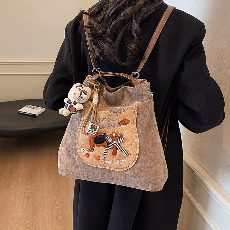 Tas selempang wanita Amy Rabbit dengan desain lucu, kapasitas besar, model terbaru tahun 2025, gaya sederhana, serbaguna dan cocok untuk ,sekaligus tas ransel.