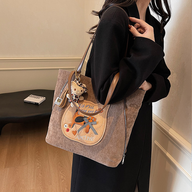 Tas selempang wanita Amy Rabbit dengan desain lucu, kapasitas besar, model terbaru tahun 2025, gaya sederhana, serbaguna dan cocok untuk ,sekaligus tas ransel.