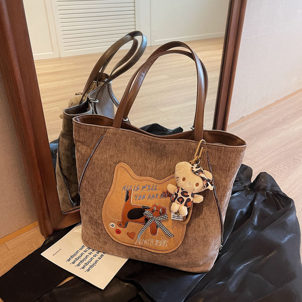 Tas selempang wanita Amy Rabbit dengan desain lucu, kapasitas besar, model terbaru tahun 2025, gaya sederhana, serbaguna dan cocok untuk ,sekaligus tas ransel.