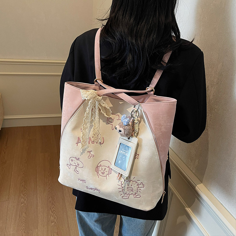 Tas wanita Aimitu model terbaru tahun 2025, dengan kapasitas besar, gaya santai dan sehari-hari, desain sederhana, sekaligus tas ransel yang serbaguna dan trendy, serta tas selempang tote yang cocok untuk berbagai gaya.